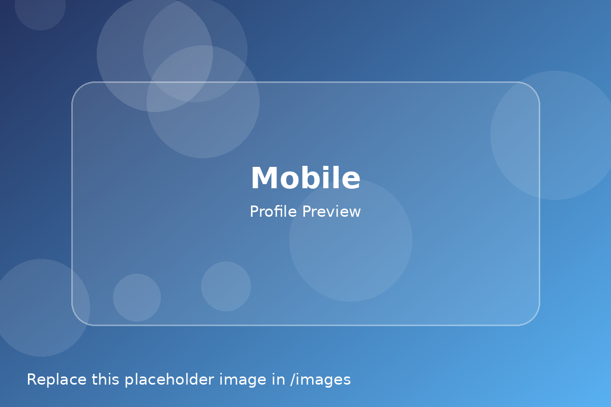 Mobile digital profile preview